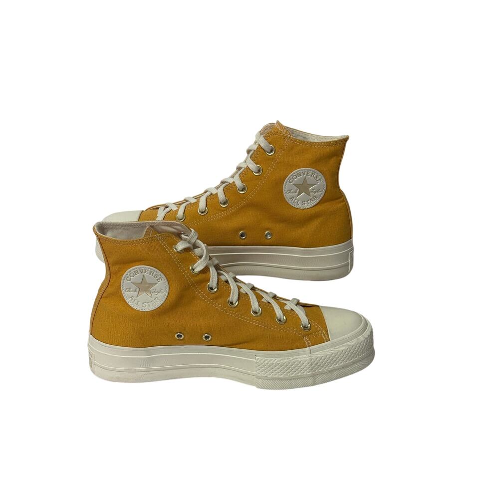 NWOB CONVERSE Chuck Taylor All Star Platform High Top Shoes W 10 Sunflower Gold